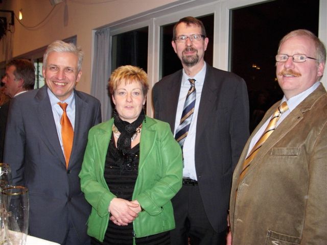 v.l.n.r.  Manfred Kolbe MdB, Diana Mller, Volker Tiefensee MdL und der Lbnitzer Brgermeister Axel Wohlschlger