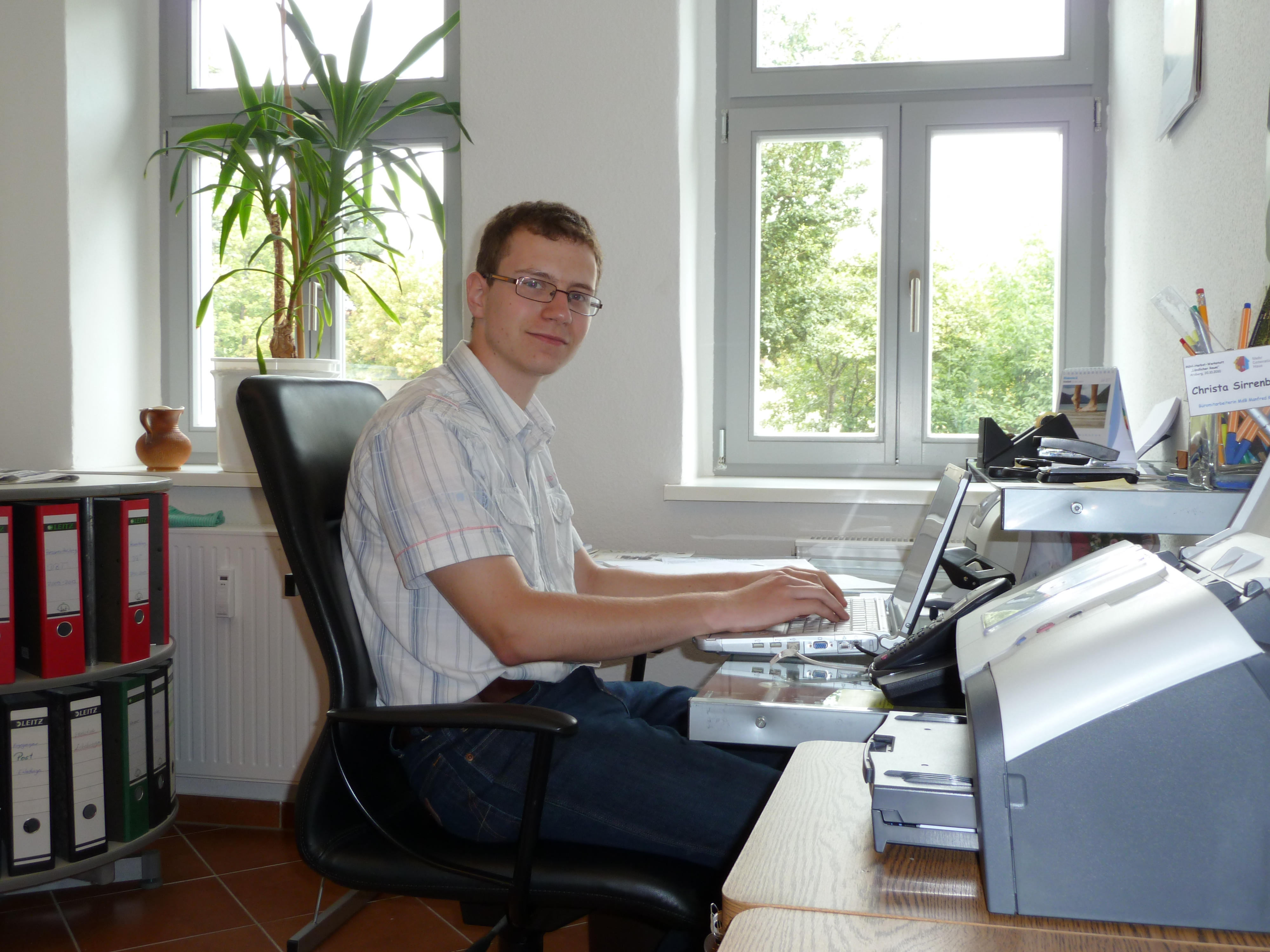 Florian Stehl bei der Arbeit.