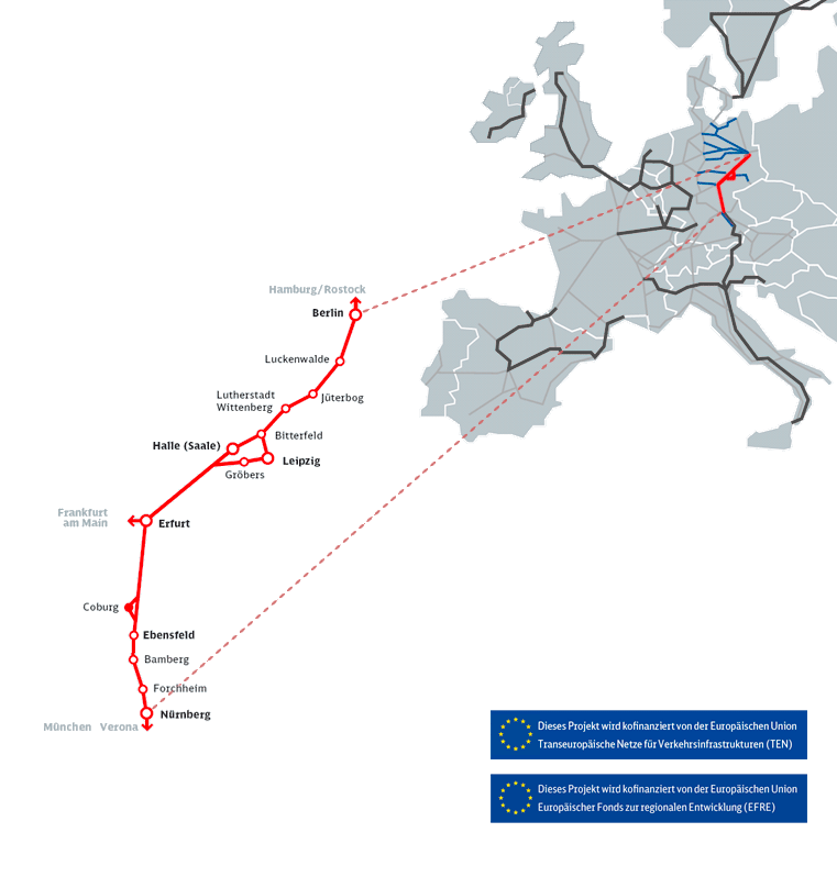 Streckenplan im Entwurf VDE Nr. 8